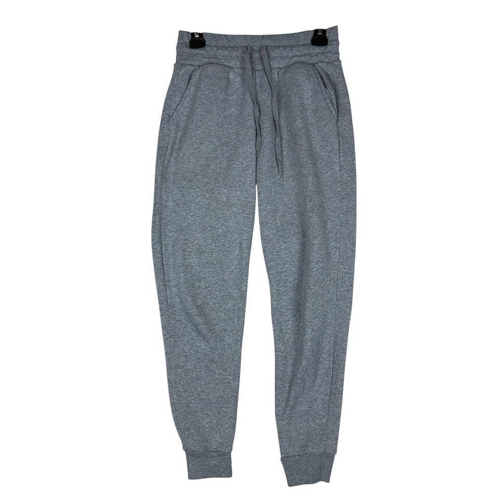 Love Streak Pants Womens Medium Gray Fleece Jogger Drawstring Pockets Casual